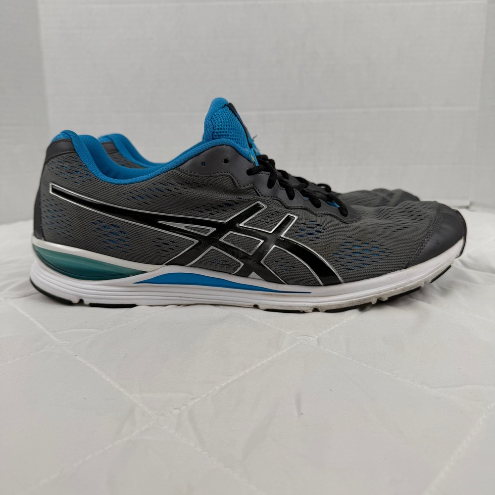 ASICS Gel Storm 2 Mens 15 Gray Blue Running Shoes Athletic Sneakers T429N - Picture 15 of 16